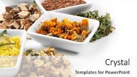  Presentation with ceramic - PPT layouts enhanced with homeopatic - natural flower and herb selection background and a white colored foreground