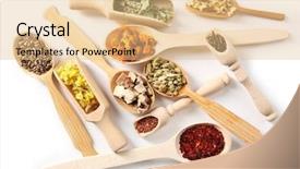  Presentation with crystal natural flower - Theme consisting of homeopatic - natural flower and herb selection background and a  colored foreground