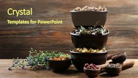  Presentation with crystal natural flower - Beautiful slide deck featuring homeopatic - natural flower and herb selection backdrop and a  colored foreground