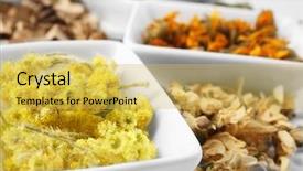  Presentation with crystal natural flower - Slides enhanced with homeopatic - natural flower and herb selection background and a  colored foreground