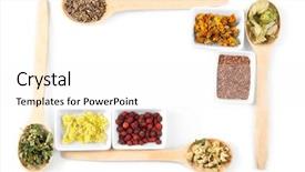  Presentation with herb - Slides having homeopatic - natural flower and herb selection background and a  colored foreground