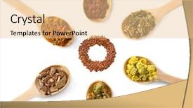  Presentation with herb - Amazing slide set having homeopatic - natural flower and herb selection backdrop and a lemonade colored foreground