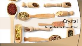  Presentation with crystal natural flower - Presentation design having homeopatic - natural flower and herb selection background and a lemonade colored foreground