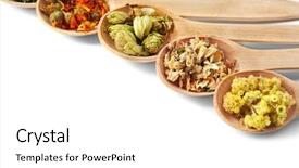  Presentation with crystal natural flower - Beautiful presentation theme featuring homeopatic - natural flower and herb selection backdrop and a white colored foreground