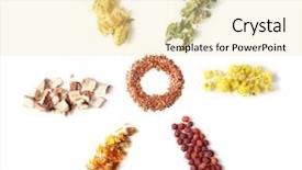  Presentation with herb - Presentation having homeopatic - natural flower and herb selection background and a blonde colored foreground