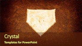  Presentation with baseball home plate - Presentation design consisting of homeplate representing american sports competition background and a tawny brown colored foreground