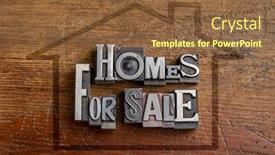  Presentation with fonts - Cool new slides with homes-for-sale-word-abstract backdrop and a tawny brown colored foreground