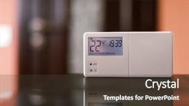  Presentation with climate - Slide set consisting of homes heat air - system climate control smart house background and a  colored foreground