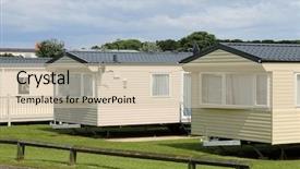  Presentation with trailer park - Slides enhanced with homes in modern trailer park background and a soft green colored foreground