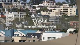  Presentation with san diego california - Presentation design having homes near downtown san diego background and a gray colored foreground