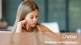  Presentation with homework - Amazing slide set having homeschool - girl doing her homework backdrop and a  colored foreground