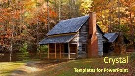  Presentation with perfect - PPT layouts consisting of homestead in the smokey mountain background and a tawny brown colored foreground