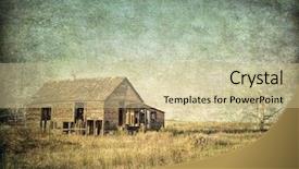  Presentation with colorado - Presentation theme having homestead on eastern colorado prairie background and a soft green colored foreground
