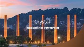  Presentation with steel mill - Slide deck enhanced with homestead-pennsylvania-usa background and a ocean colored foreground