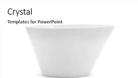  Presentation with ceramic ware - Presentation design enhanced with homewares - irregular white ceramic bowl background and a white colored foreground
