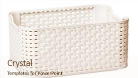  Presentation with packaging plastic - Presentation featuring homewares - plastic box for packaging isolated background and a sky blue colored foreground