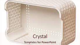  Presentation with plastic packaging - Amazing PPT theme having homewares - plastic box for packaging isolated backdrop and a lemonade colored foreground