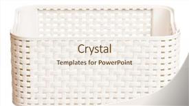  Presentation with plastic packaging - Slides enhanced with homewares - plastic box for packaging isolated background and a sky blue colored foreground