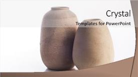  Presentation with clay - Slide set enhanced with homewares - set of two clay pots background and a light gray colored foreground
