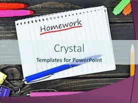 Homework Text On Notepad PPT template 16 | CrystalGraphics