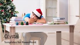  Presentation with christmas eve religious - Audience pleasing PPT layouts consisting of homeworks new year - young student with book backdrop and a  colored foreground