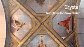  Presentation with church - Audience pleasing slides consisting of homily - ceiling of the church backdrop and a coral colored foreground