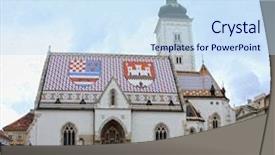  Presentation with church administration - Slides having homily - zagreb - st mark's church background and a sky blue colored foreground