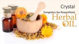  Presentation with calendula - Amazing PPT layouts having homoeopathy - medicine bottles and calendula flowers backdrop and a  colored foreground