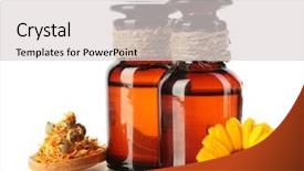  Presentation with calendula - Theme consisting of blue new years balls and glass icicle on a blue background background and a light gray colored foreground