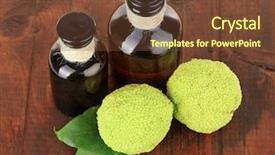  Presentation with orange - Presentation theme having homoeopathy - osage orange fruits maclura pomifera background and a tawny brown colored foreground
