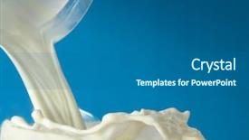  Presentation with dairy - Amazing presentation having homogeneous - dairy splash on a blue backdrop and a gray colored foreground