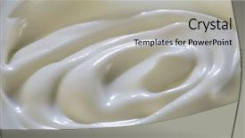  Presentation with cream - Audience pleasing slides consisting of homogeneous - milky cream waved surface close-up backdrop and a light gray colored foreground