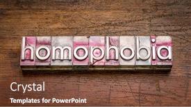  Presentation with wood rustic - Cool new presentation theme with homophobia-word-abstract-in-gritty backdrop and a tawny brown colored foreground