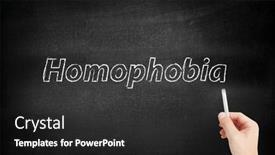  Presentation with blackboard - Cool new presentation with homophobia-written-on-white-blackboard backdrop and a dark gray colored foreground