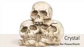  Presentation with skull - Beautiful PPT layouts featuring homosapiens - cast of a weathered human backdrop and a coral colored foreground