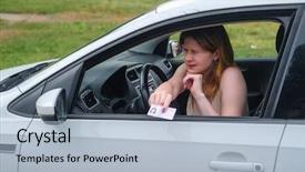  Presentation with police uk - PPT layouts with homosapiens - confused girl offers police officer background and a light blue colored foreground