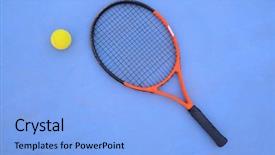  Presentation with tennis - Amazing slide set having homosapiens - image of tennis ball backdrop and a light blue colored foreground