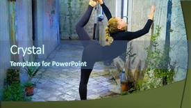  Presentation with medical simulation training - Amazing slide deck having homosapiens - image of training gymnast backdrop and a ocean colored foreground