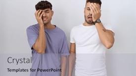  Presentation with face pain - Presentation having homosexual-gay-couple-standing-over background and a light gray colored foreground