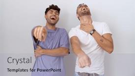  Presentation with shame - PPT layouts with homosexual-gay-couple-standing-over background and a light gray colored foreground