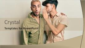  Presentation with gay - Theme enhanced with homosexual-gay-couple-standing-together background and a coral colored foreground