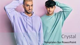  Presentation with gay - Presentation theme enhanced with homosexual-gay-couple-standing-together background and a light blue colored foreground