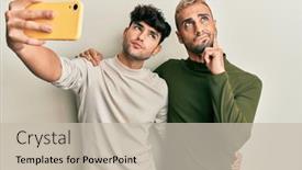  Presentation with gay - Slides consisting of homosexual-gay-couple-standing-together background and a soft green colored foreground