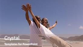 Presentation with low angle view of fictitious - Audience pleasing presentation theme consisting of honda motos - low angle view of happy backdrop and a coral colored foreground