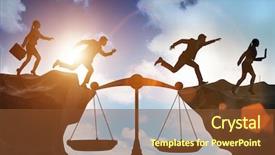  Presentation with fair - Colorful slide deck enhanced with honest - business people in fair business backdrop and a tawny brown colored foreground