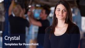  Presentation with auto repair - PPT theme consisting of honest - happy female auto repair customer background and a navy blue colored foreground