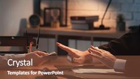  Presentation with bribe - Presentation with honest - judge refusing to take bribe background and a tawny brown colored foreground