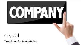  Presentation with event management company - Presentation design having core competency - businessman pressing button background and a white colored foreground