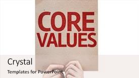  Presentation with value education core values teamwork - PPT theme having core values card isolated background and a lemonade colored foreground