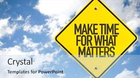  Presentation with sky - Colorful slide deck enhanced with spending plan goals - make time for what matters backdrop and a light blue colored foreground